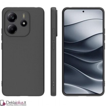 Silikoninis ploniausias dėklas - su kameros apsauga - juodas (Xiaomi Redmi Note 14 4G)